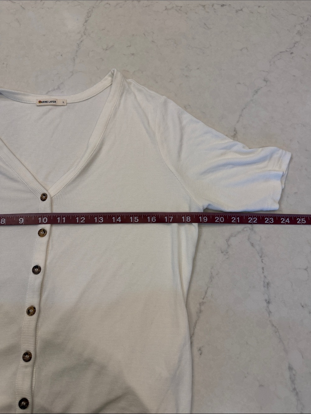Marine Layer Lexi Ribbed Top Size Large - Picture 7 of 8